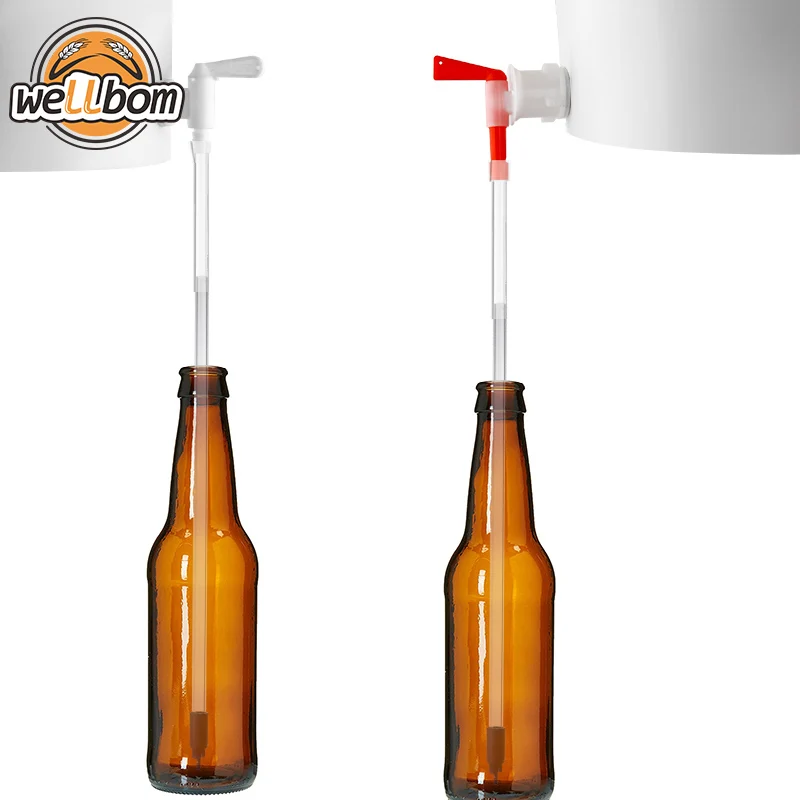 2 Set Spring Loaded Beer Bottle Filler Valve Bottling Auto Release Homebrew Wine 