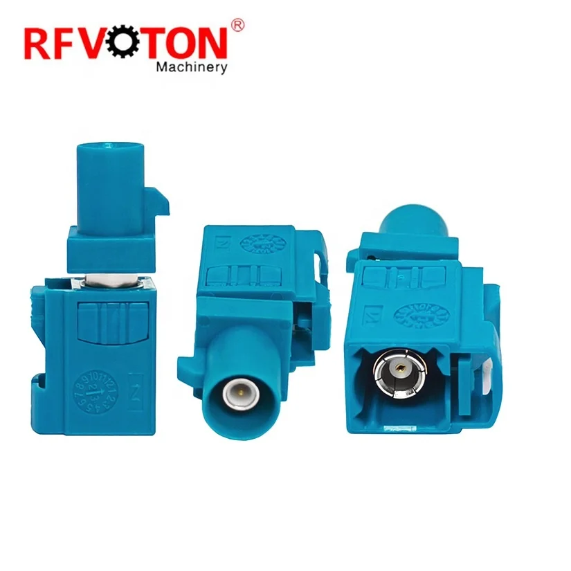 FAKRA Z Code Water Blue Female Jack Adaptor 50 Ohm RF Extender for Car GPS Radio Antenna  Coupler GPS Vehicle Network RF Adapter