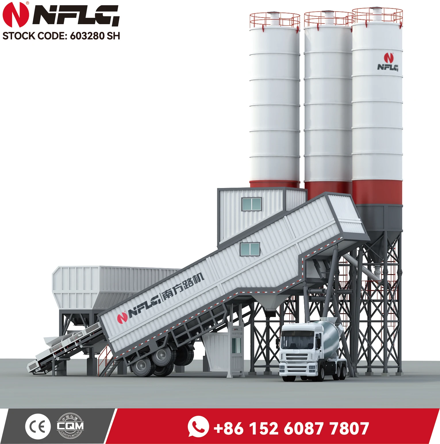 NFLG Brand Hzs Series Concrete Batch Mix Plant for Great Sale with 29 Years Experience