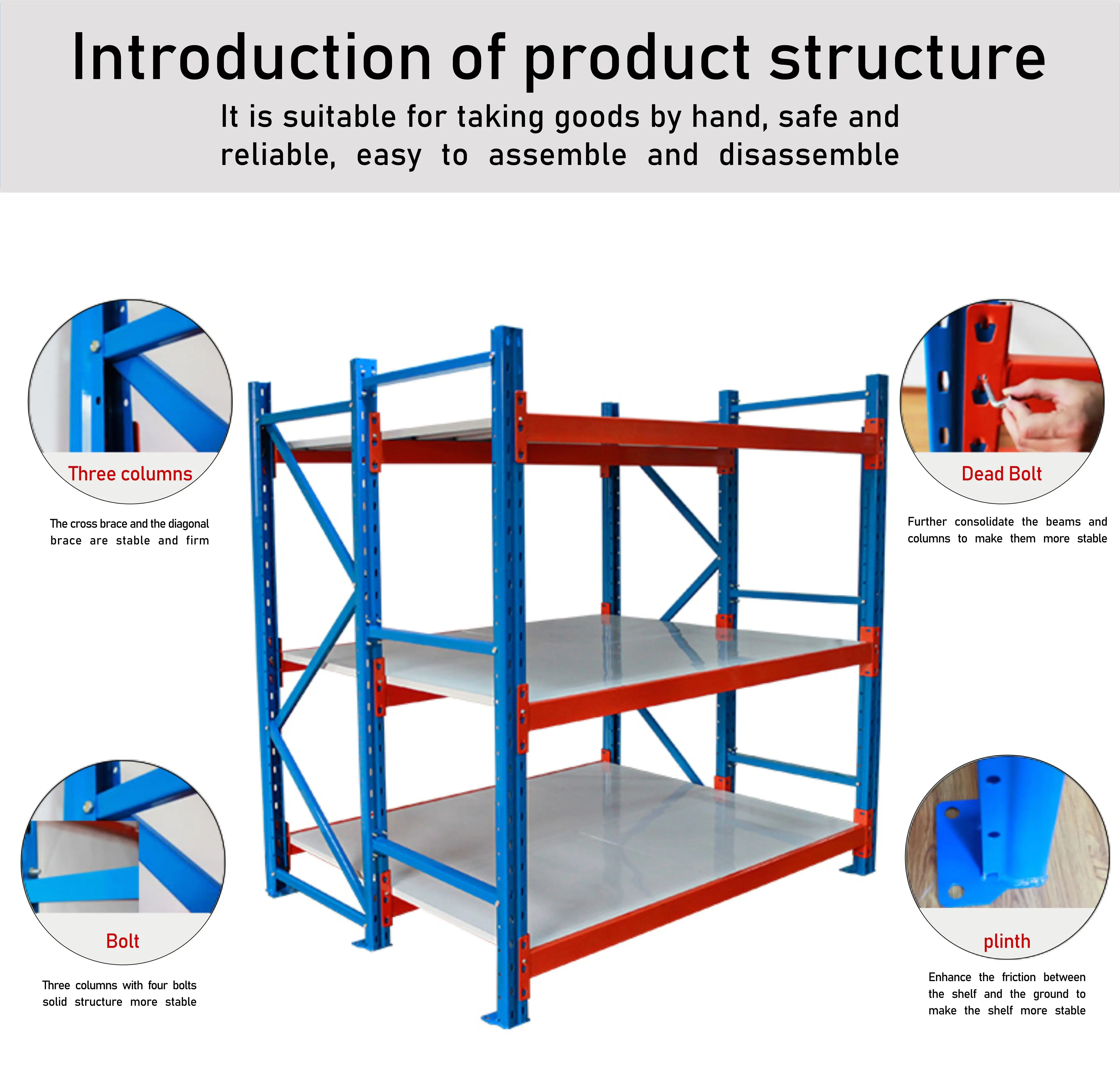 Easy To Assemble Longspan Rivet Shelving Shelf Racking System Medium ...