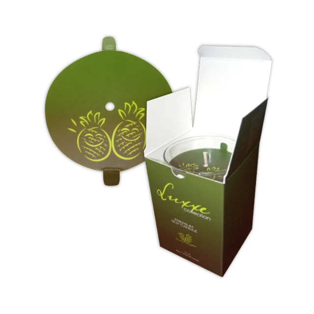 Candle Dust Cover Wholesale Custom Printing Eco Friendly Recycled White Card Candle Packaging