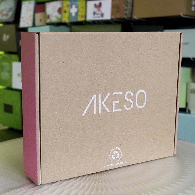 Custom Logo Printed Paper Box Foldable Cardboard Packaging Two Tuck End Corrugated 6x4x1 Notebook Packaging Box