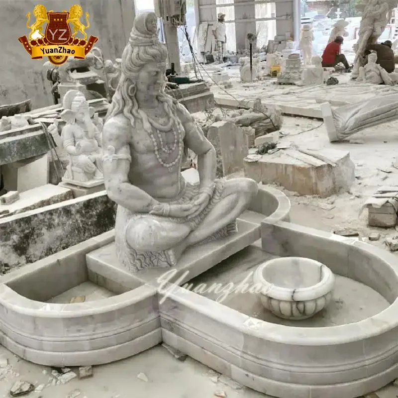 Outdoor Decoration Stone Custom Size Shiva Water Fountain Marble