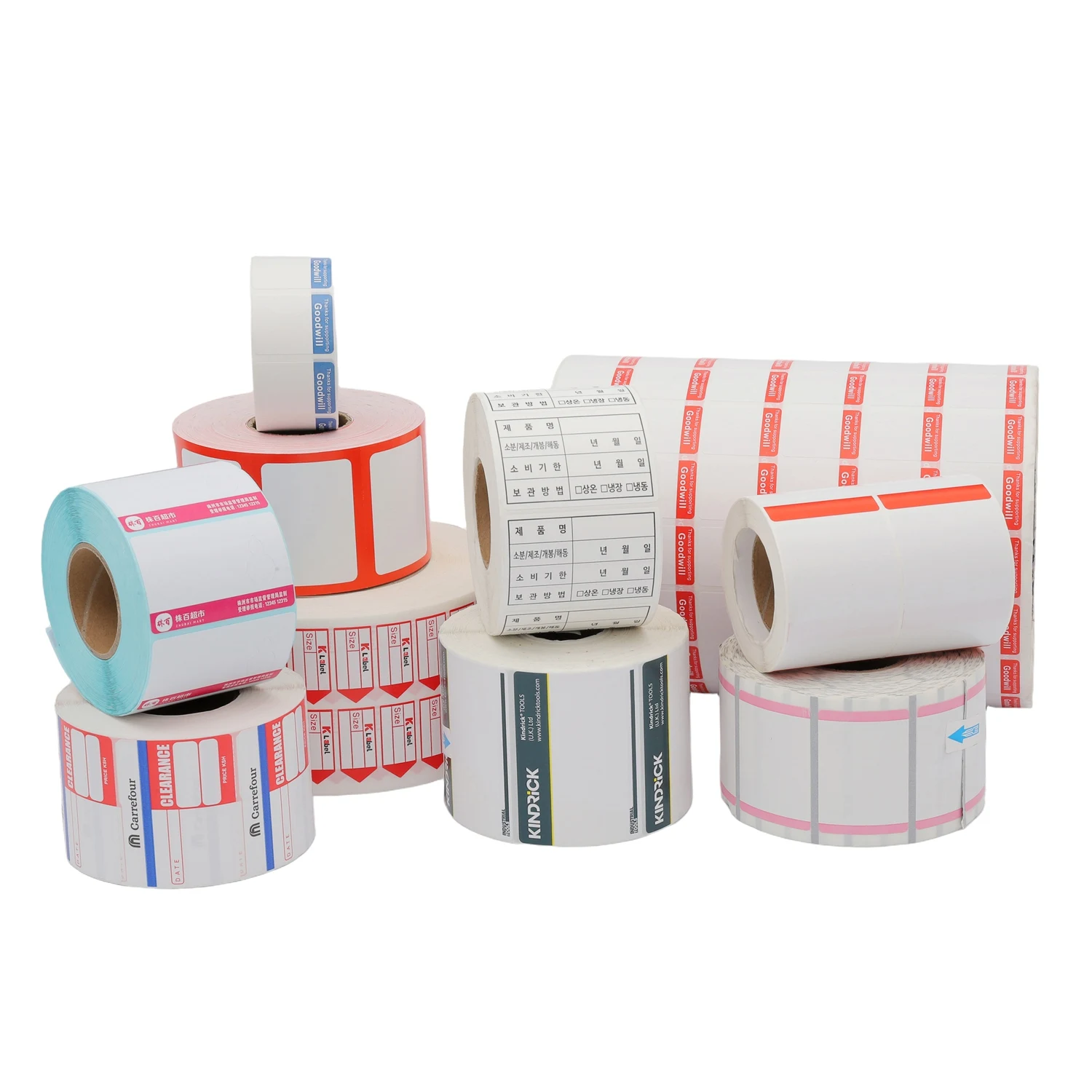 Self-Adhesive 70x50 60x40 50x30 Direct Thermal Labels Waterproof Barcode Food Shipping Sticker For Zebra Printer