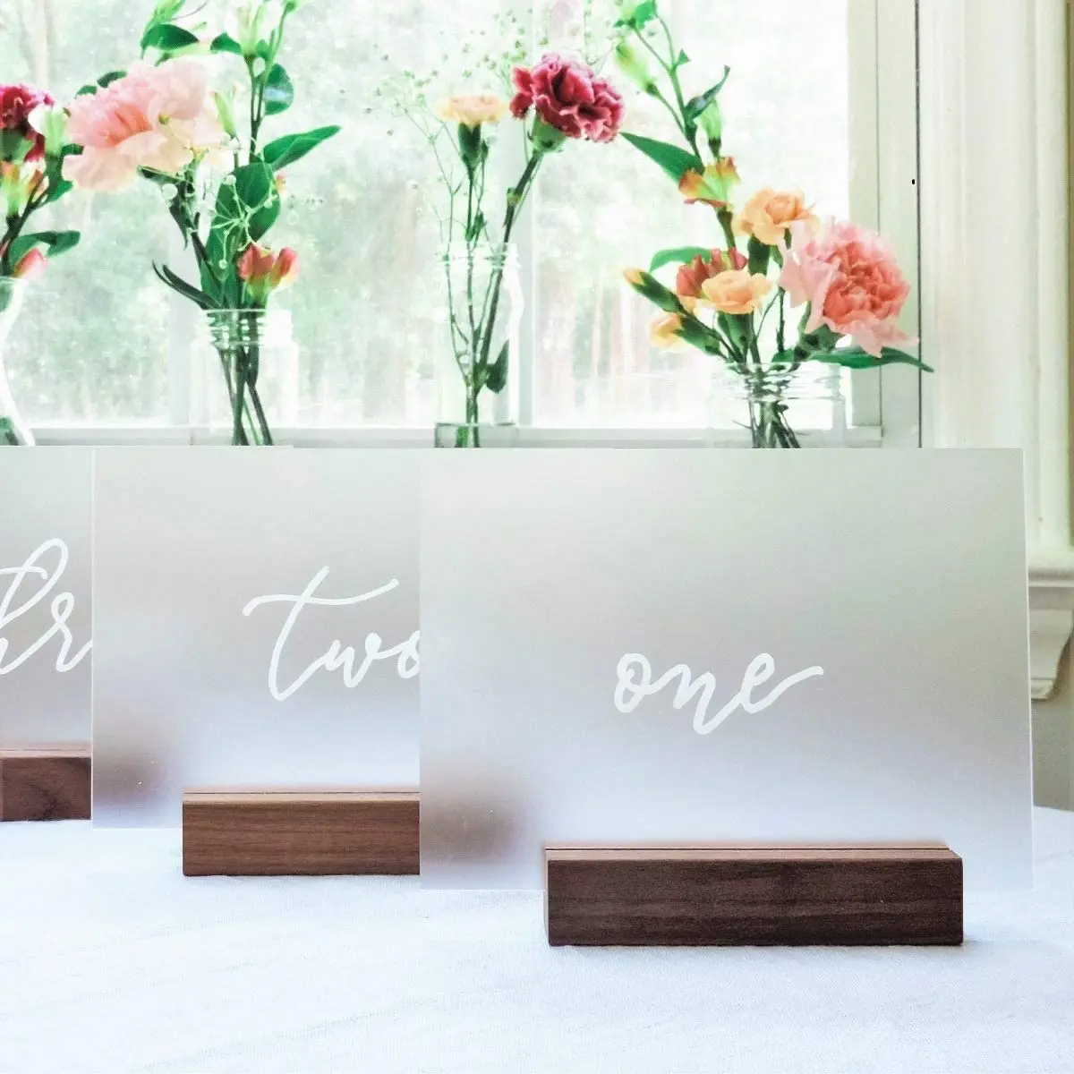 Custom Clear Acrylic Frame Photo Double Side Sign Holder
