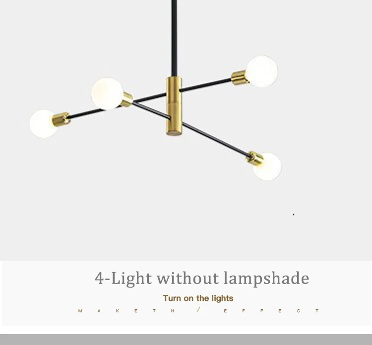 Mid Century Modern Globe Chandelier Nordic Light Fixtures LED Pendant Lighting for living room, master bedroom