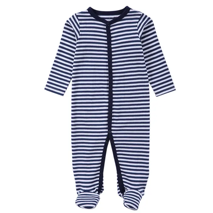 Оптовая продажа, зимние детские пижамы в полоску с длинным рукавом