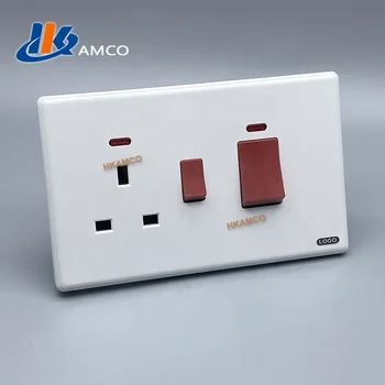 45A DP SWITCH WITH 13A  SOCKET WITH NEON KITCHEN SOCKET