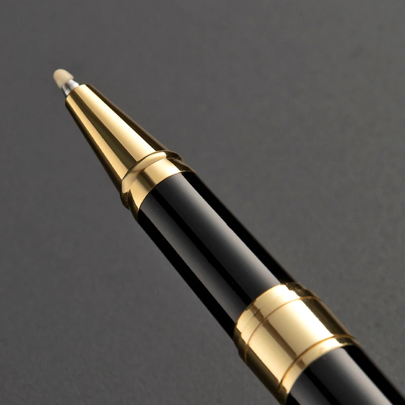 Rollerball-Stift Mit Gold-Clip & Saphir – Elegantes Schreibgerät In Schwarz