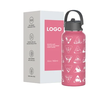 Insulated Vacuum Stainless Steel Custom Unique National Parks Laser Engraved Double Wall Water Drink bottle