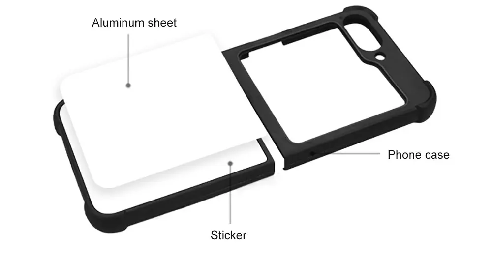 product laudtec heat transfer printing 2d tpu phone case for samsung galaxy z flip 7 for z fold 7 2025-2