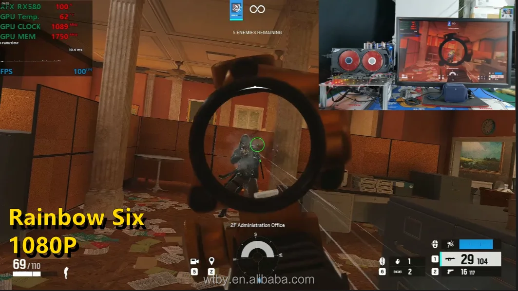 Original Amd Rx 580 8gb Gaming Graphics Card Ddr5 Used Graphics Cards