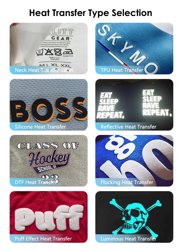 Custom 3d Silicone Heat Transfer/rubber Heat Transfer Sticker With Logo