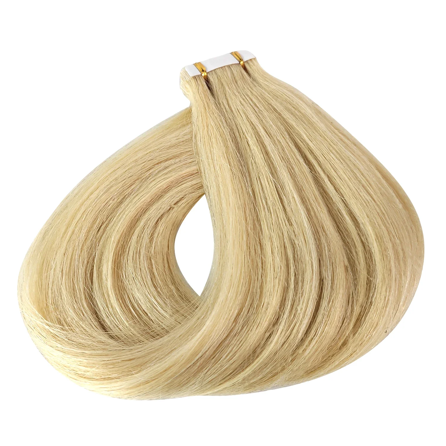 Echthaar-Extensions, 40,6–66 cm, Naturschwarz, Nr. 1, 100 % Remy-Hauttresse, selbstklebend, zum Aufkleben für den Salon, hohe Qualität_voghion.com