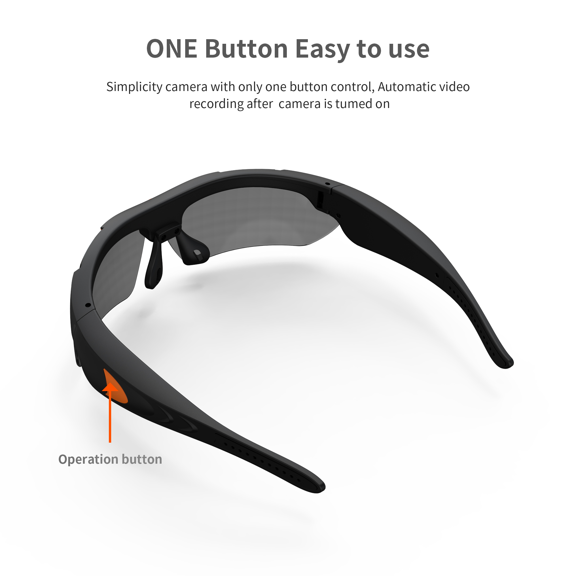 1080P HD Sports  Glasses - Portable Wearable Glasses Camera with Video Recording for Motorcycle Riding & Outdoor Activities
