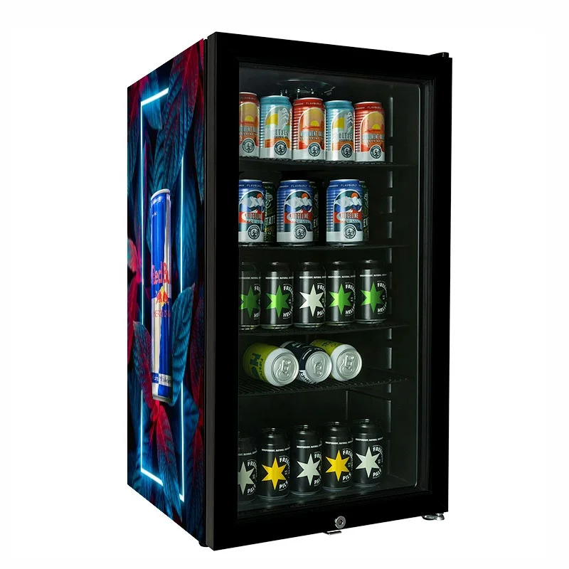 Customized Mini Beverage Fridge with Glass Door for Energy Drinks