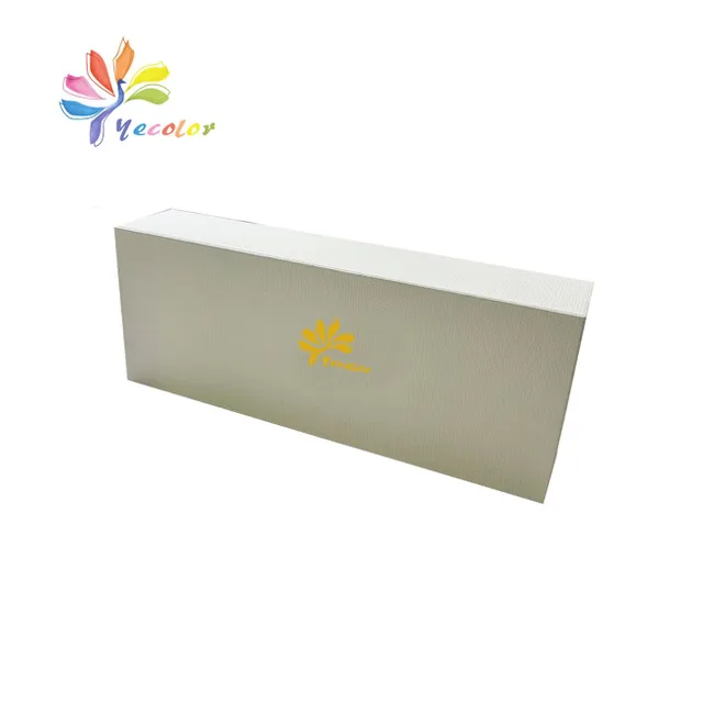 Customized Gold logo White Perfume Gift Package with Die Cut Insert