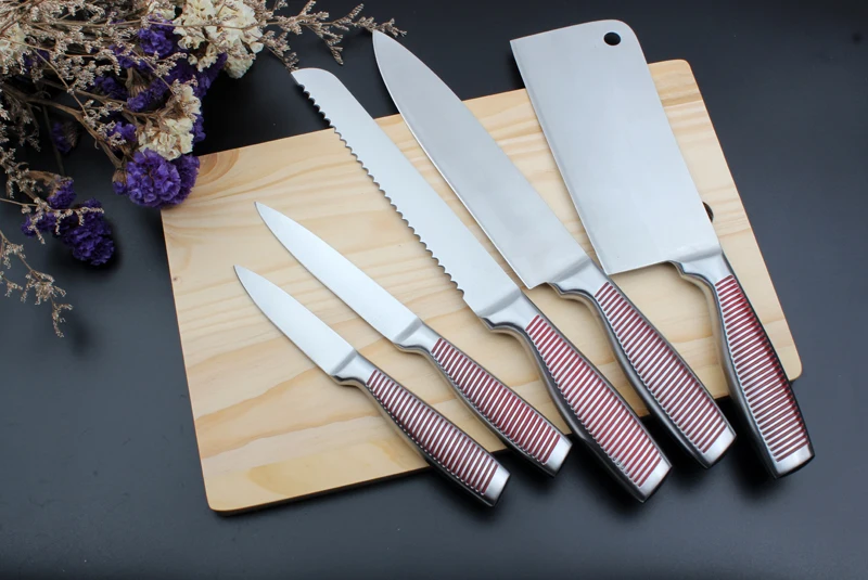 Хорошее качество, 8 комплектов в партии, набор наконечников из нержавеющей стали шеф-повар салата набор складной прочный поворотный блок набор кухонных ножей с акриловой подставкой
