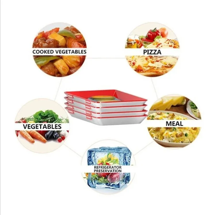 Source Reusable Rectangle Plastic Stackable Freezer Food Preservation Tray  on m.