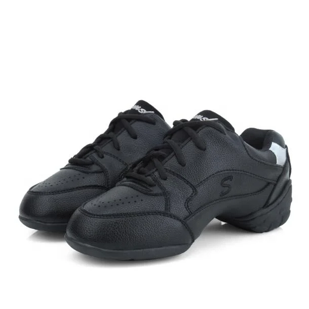 P27 Hip Hop Dancing Shoes Wholesale Black Shoes Dance Tap Sneakers  Guangzhou Split Sole Black Dance Sneakers for Women