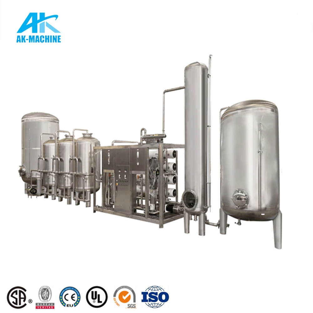 Small Plant Scale Water Production Line Bottled Water Pre Treatment Machinery Water Purification Machine System