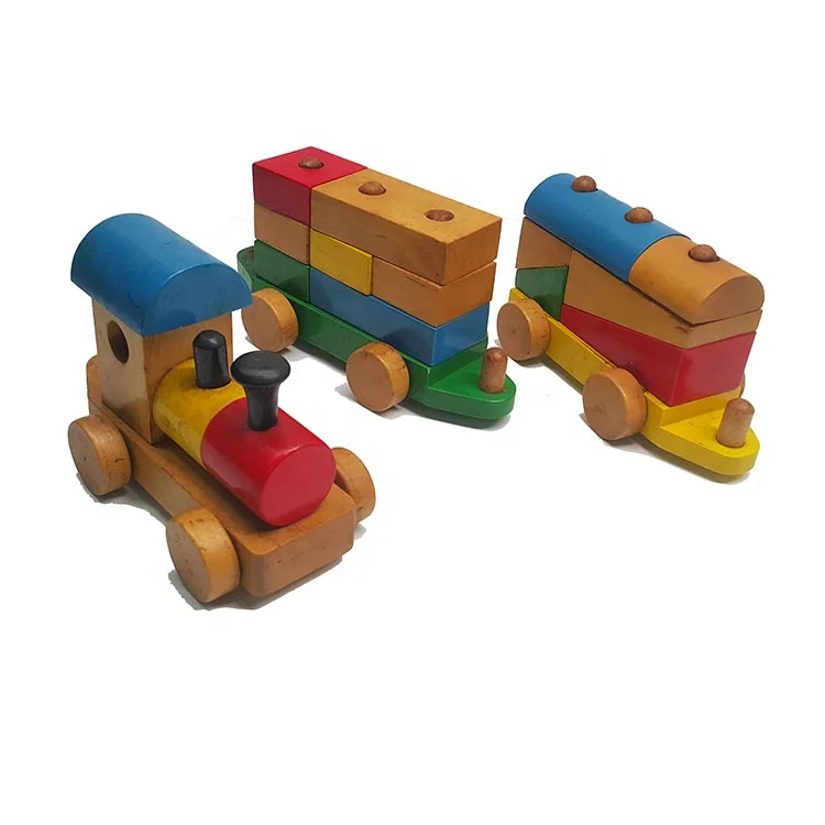 wooden stacking train