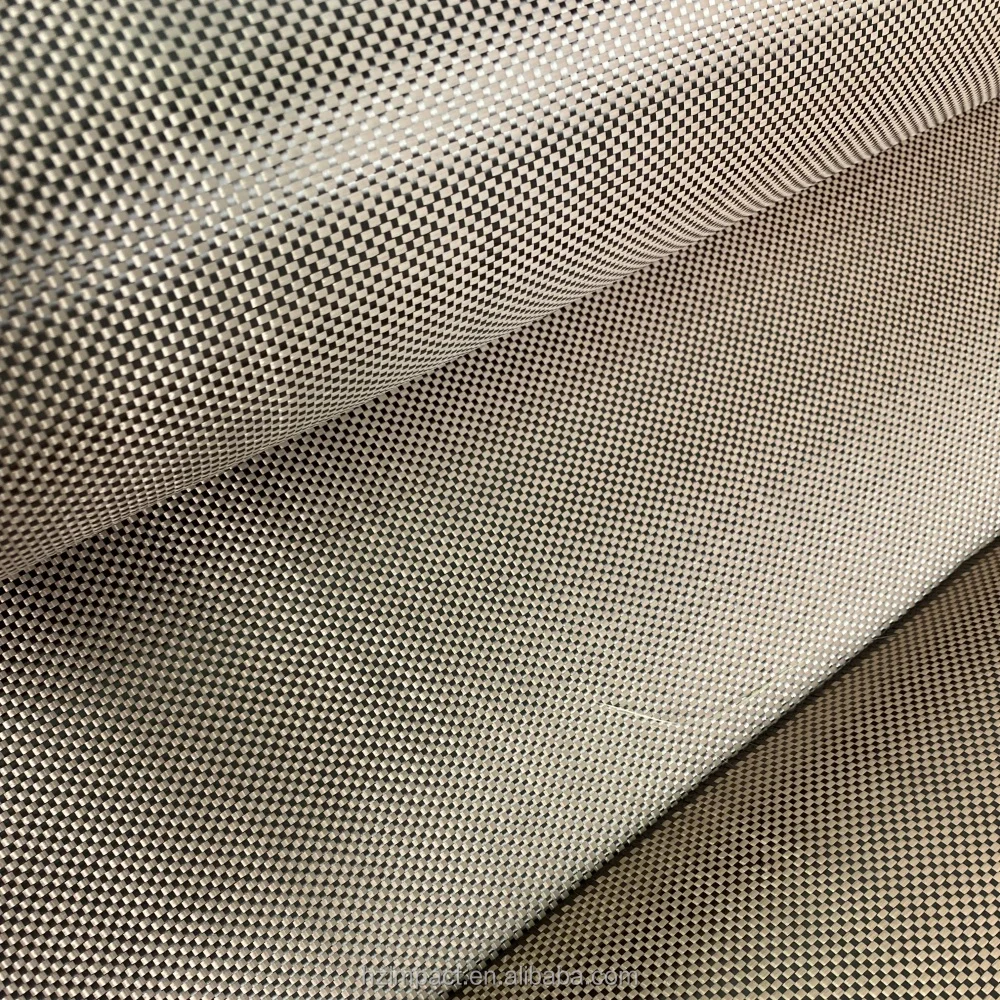 Champagne Gold Carbon Fiber Fabric Waterproof for Kevlar Mixed Hybrid Plain/Twill Weave Mixed for Kevlar Cloth Carbon Fiber