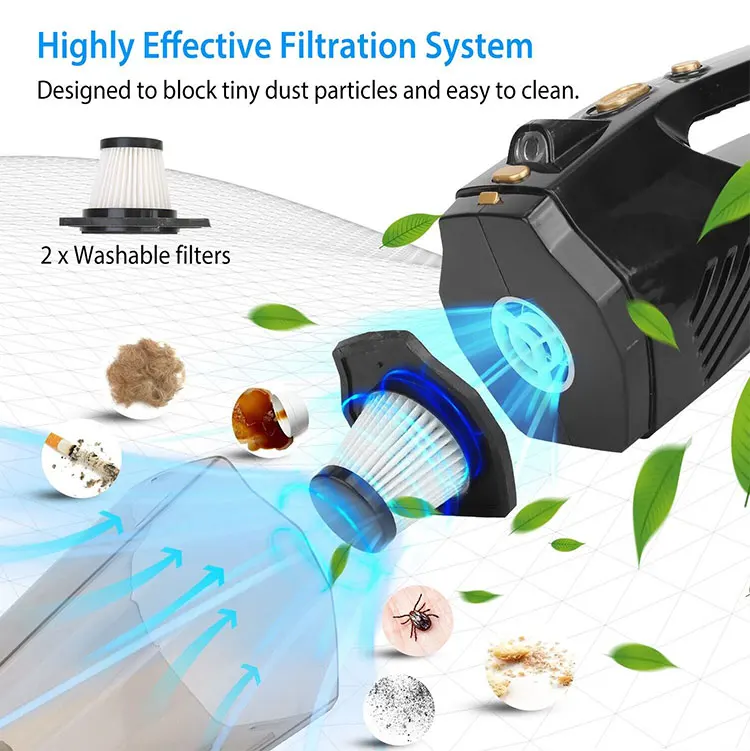 Portable Cordless Car Wash Vacuum Cleaner 4 In 1 12v Rechargeable