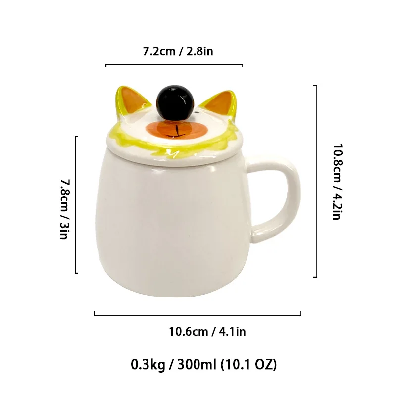 SYL Creative Cute Cartoon Totoro Ceramic Animal Travel Mug with Lid  Disposable Porcelain for Presents| Alibaba.com