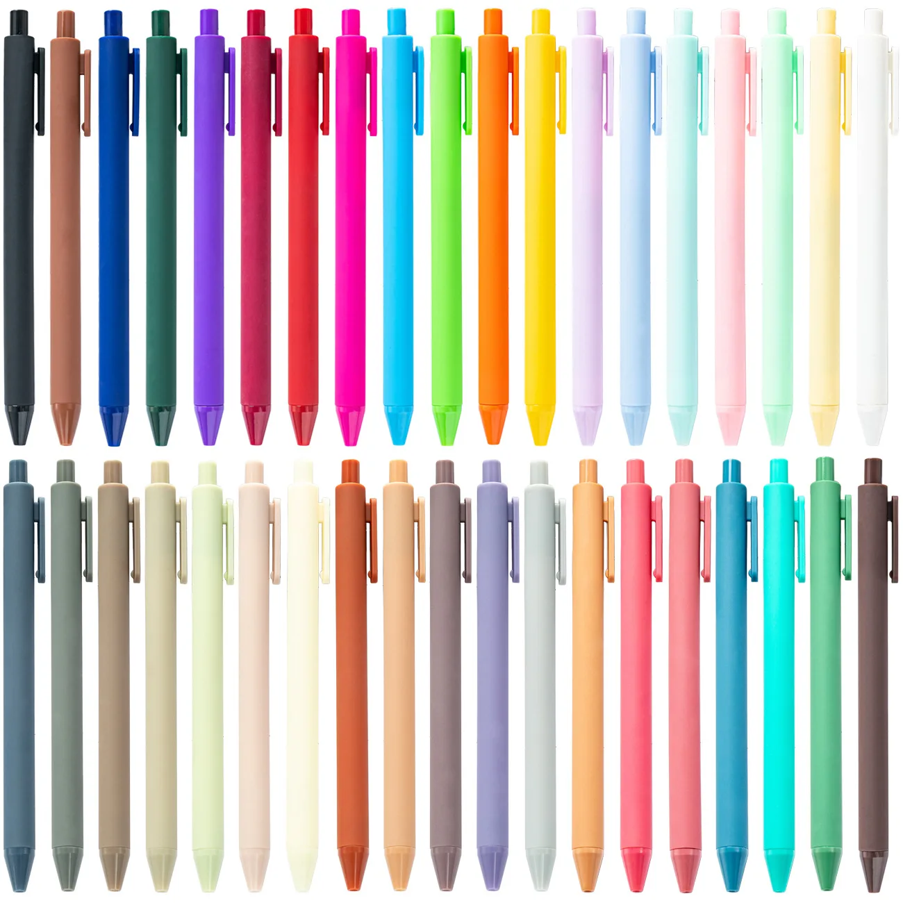 High Quality Multicolorful Macaron Plastic Soft Rubber Ink Promotional Advertising Retractable Gel Pen With Custom LOGO_voghion.com