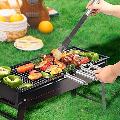 Portable Charcoal Grill Outdoor Fireproof Charcoal Barbecue Bbq Grill ...