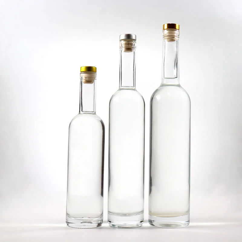 China Factory Customized 500ml 700ml 750ml 1L Vodka Glass Bottle Wholesale