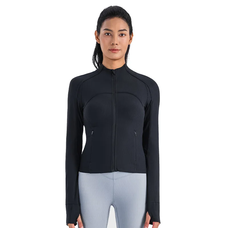 for Nine Quarter Sleeve Waist-Control Slimming Breathable Fitness Yoga Sports Jacket Wom preview