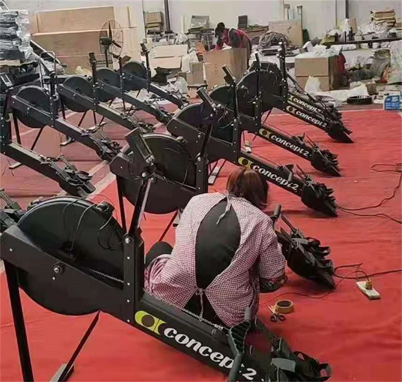 Power Training with Monitor Cardio Equipment Rowing Machine for Crossfit