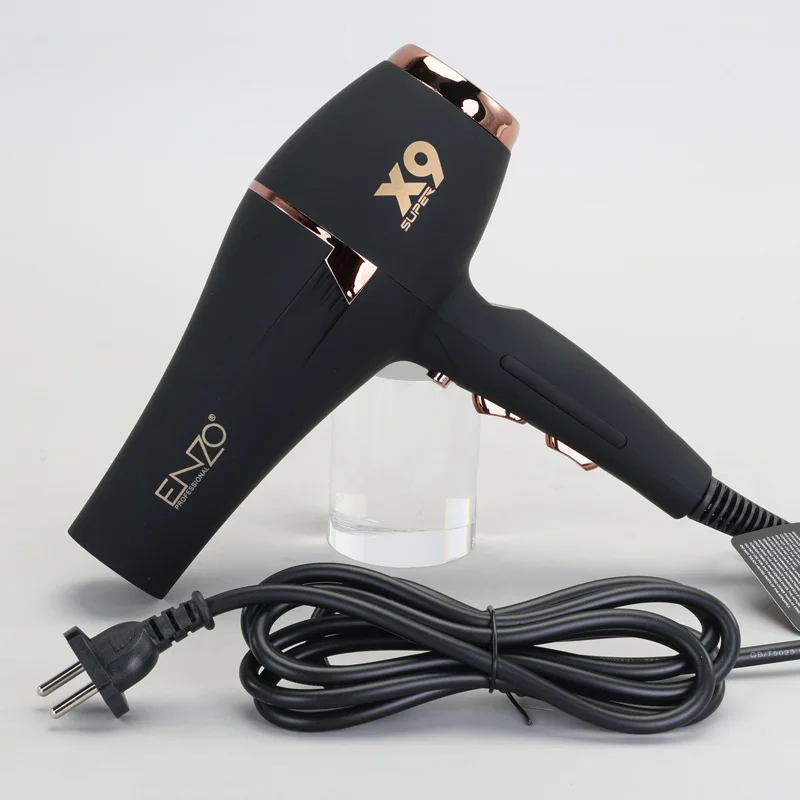 ENZO Stock Factory Black High Speed Hair Dryer - Quick Drying