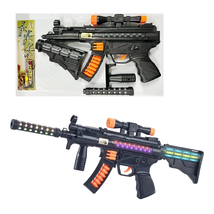 MP9おもちゃのサブマシンガン、プラスチック製電池式ガン、点滅ライト
