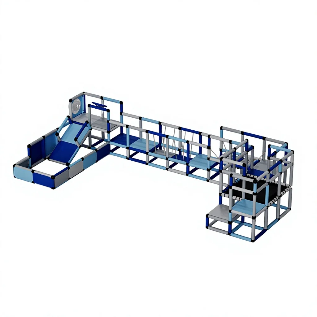 White Kid Castle Climber Indoor Playground Ball Pool PP Soft Play Equipment product detail 1
