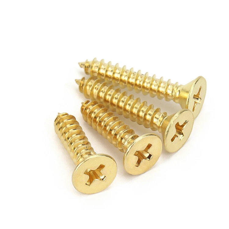 M2 M3 M3.5 M4 M5 M6 M8 Phillips Flat Head Solid Brass Self Tapping
