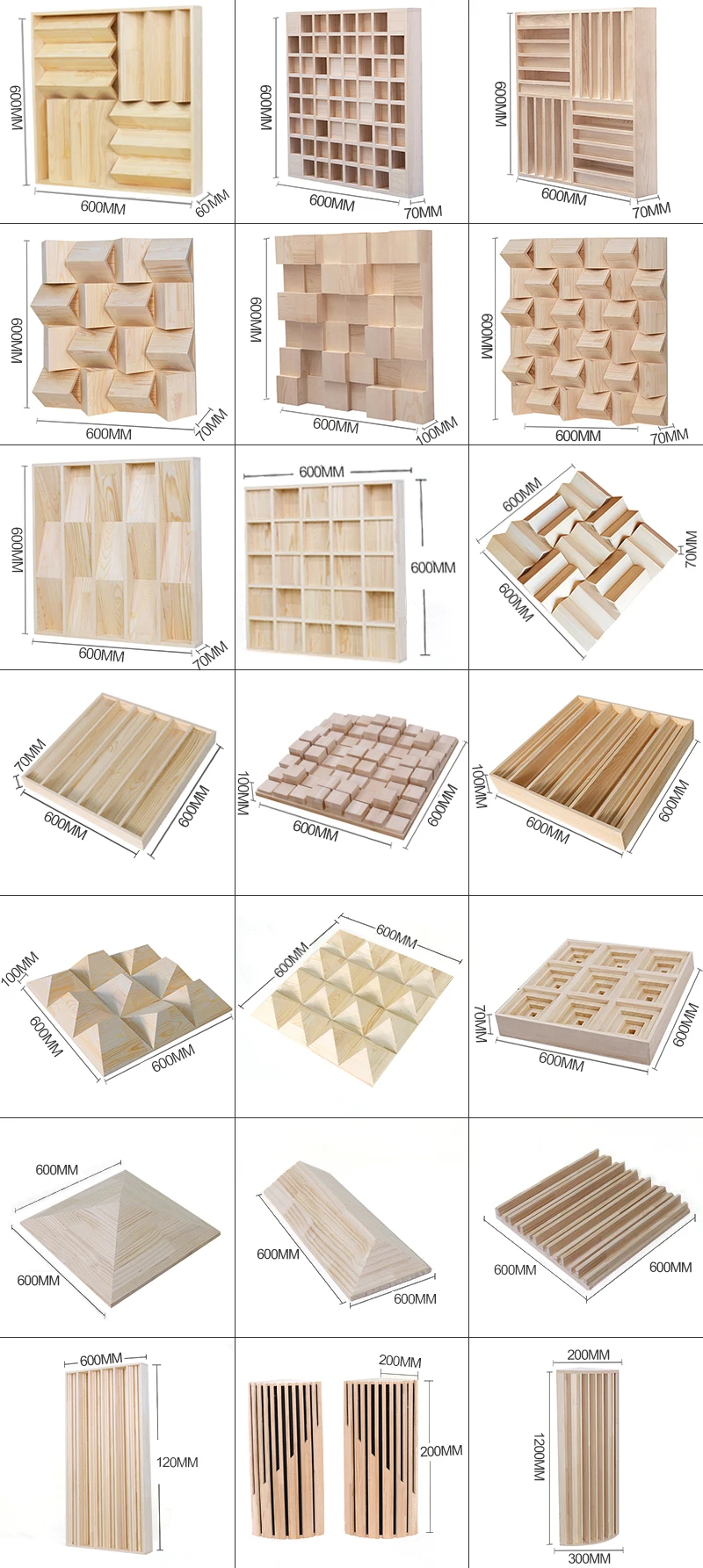 Wood Acoustic Panels - Corner Bass Traps for Audio & Theater