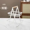 White double-layer storage basket