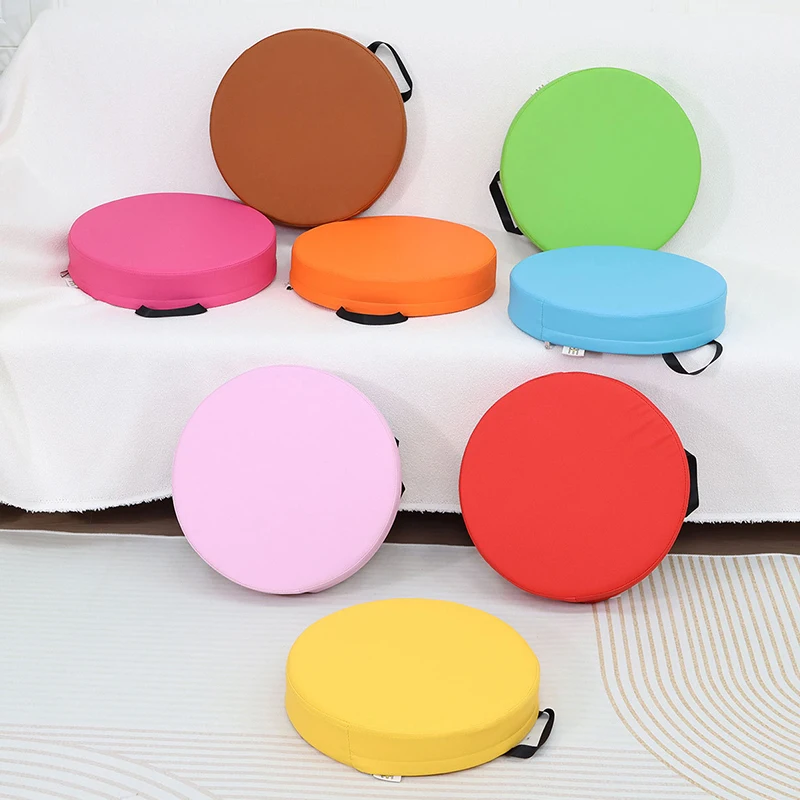 unids/set redondo PU cuero espuma guardería niños piso asiento