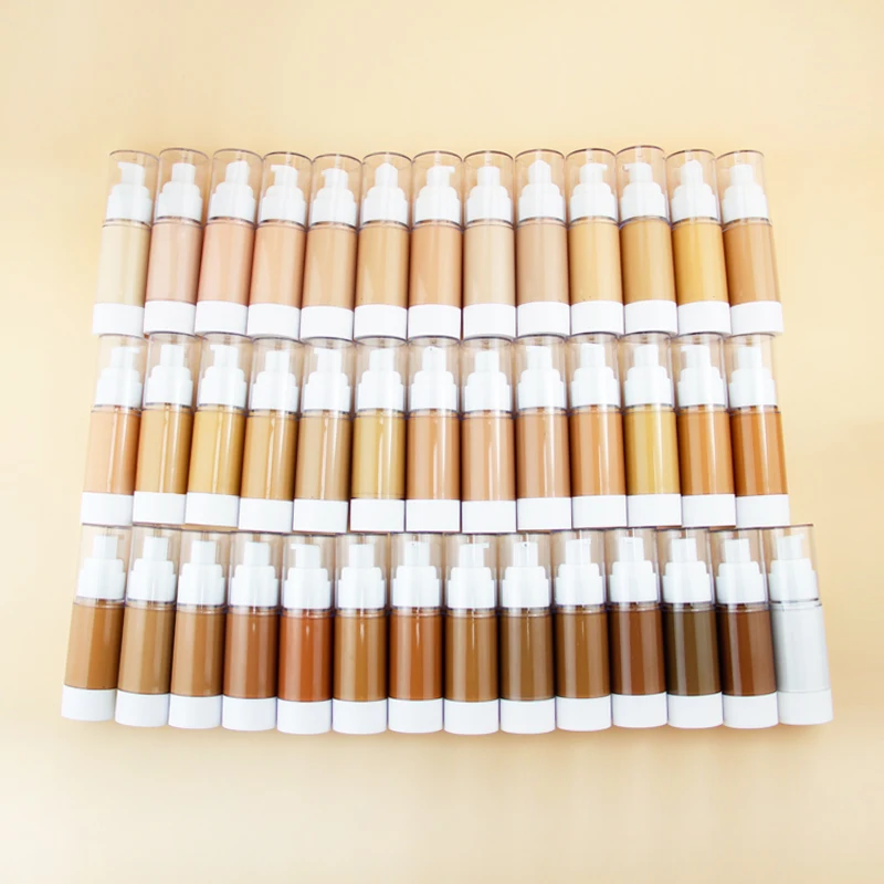 Matte Foundation Makeup Waterproof Concealing Foundation for Black Skin With Round Foundation Bottle