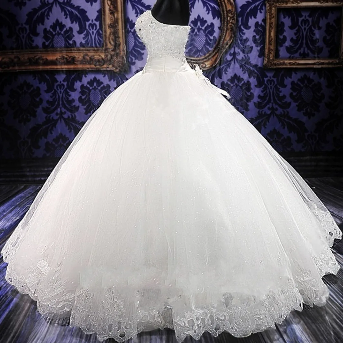 White and Red Flowers Taffeta Lace Color Wedding Dress Sweetheart #OPH1479  $260.9 - GemGrace.com