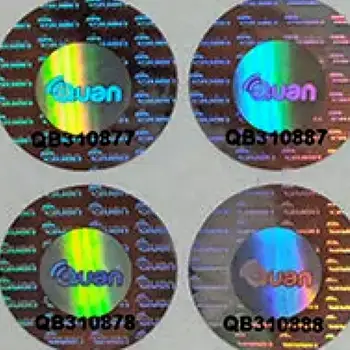Custom 2D/3D Hologram Sticker Silver/Gold hologram label Holographic label stickers for security seal