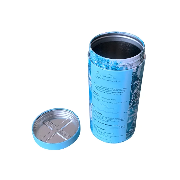 Child Resistant Cannabis Screw Top Tall Tin Box