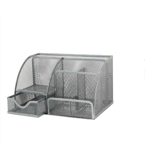 Большой Вместительный квадратный держатель для карандашей рабочего стола многофункциональный металлический сетчатый ручек с ящиком Настольный