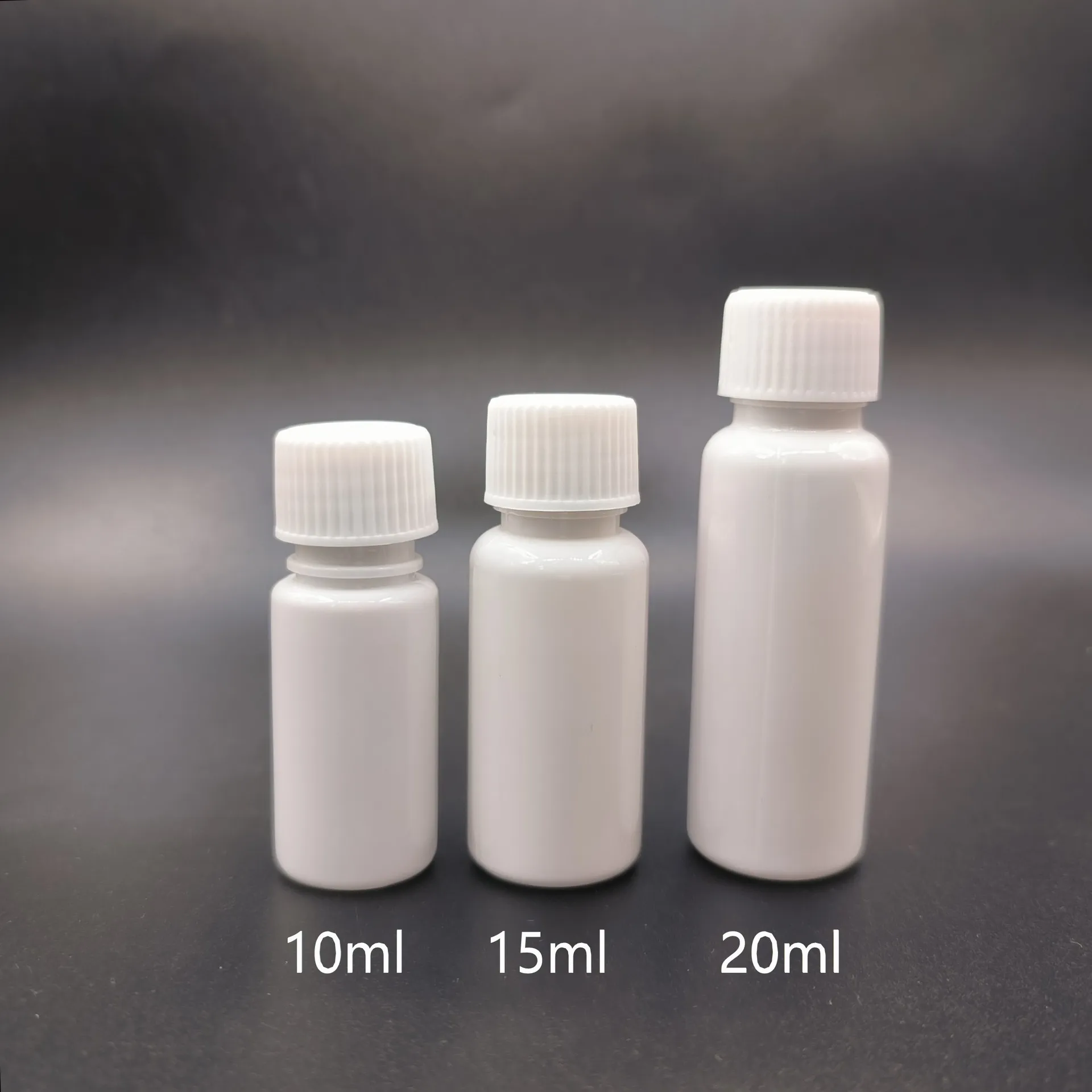 5ml 10ml 15ml 20ml  25ml 30ml 50ml PET Transparent Amber Glue Bottle with Brush Cap Plastic Nail Polish Bottle Touch up Bottle