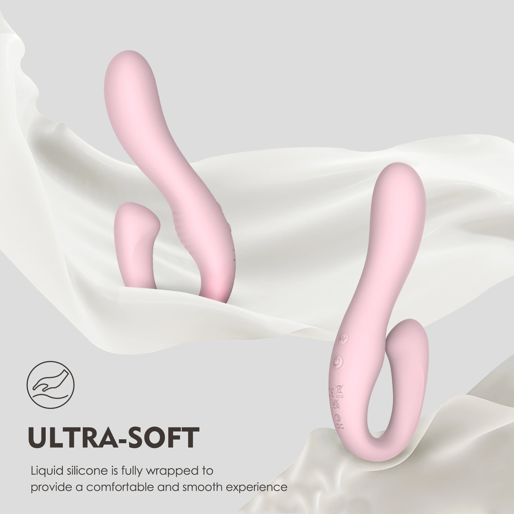 WINYI Custom Vibrator OEM ODM Adult Lesbian Double Head Strapless Strapon Sex Toy Vibrating Dildo for Woman