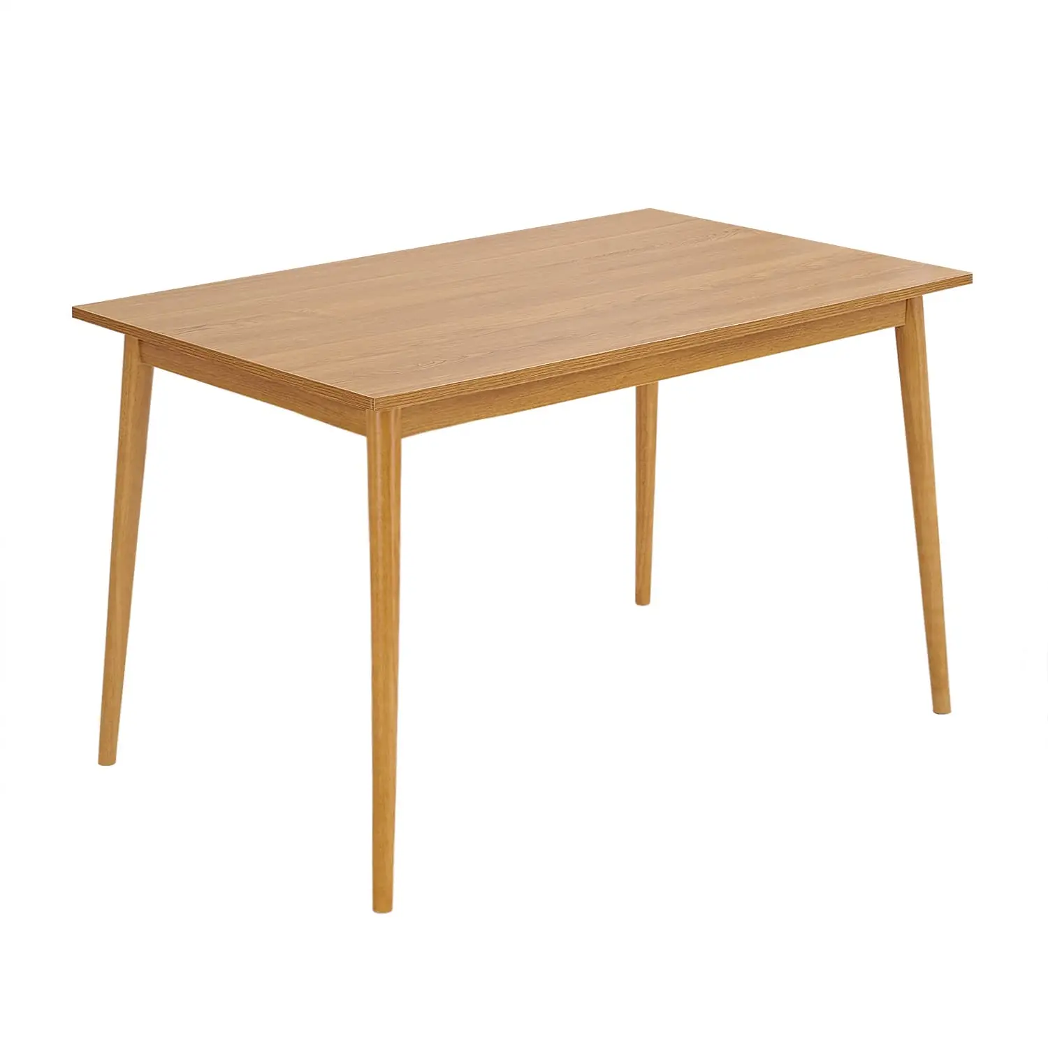 Modern Dining Table 47 Inch Kitchen Table With Solid Wood Leg Oak