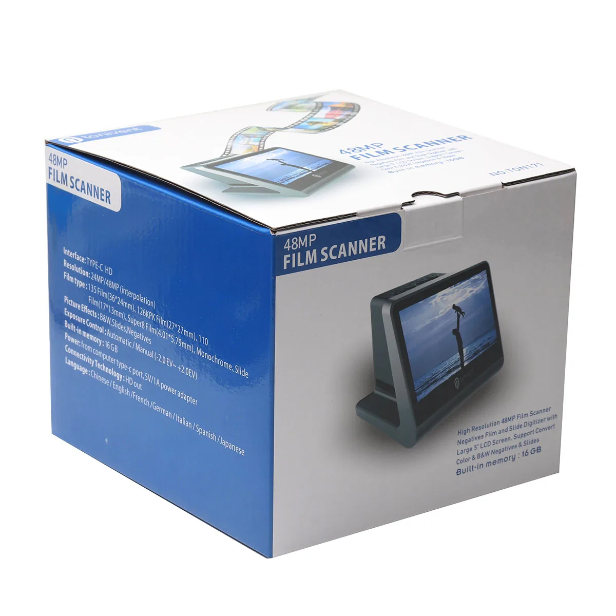 48mp Film Scanner Negative And Slide Scanners Builtin 16g Memory